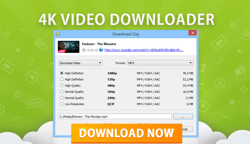 4k video downloader only audio no video
