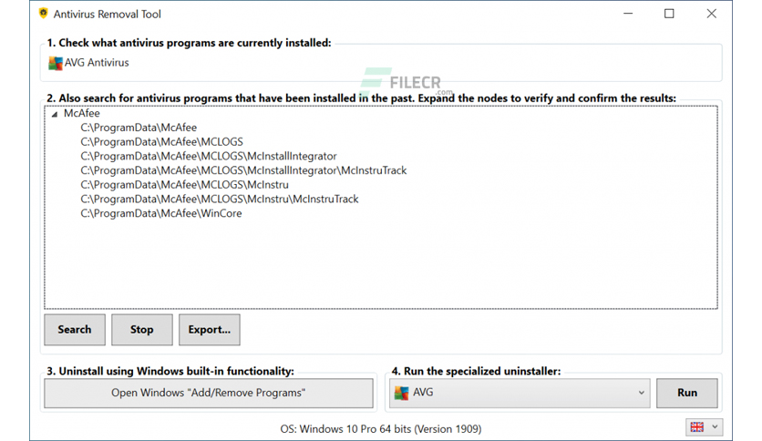 Antivirus Removal Tool 2023.10 (v.1) instaling