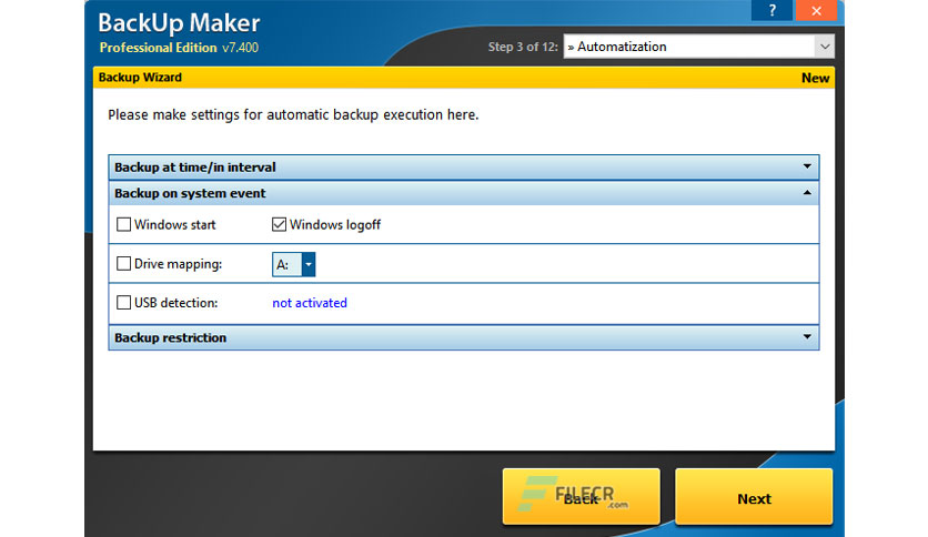 instal ASCOMP BackUp Maker Professional 8.202 free