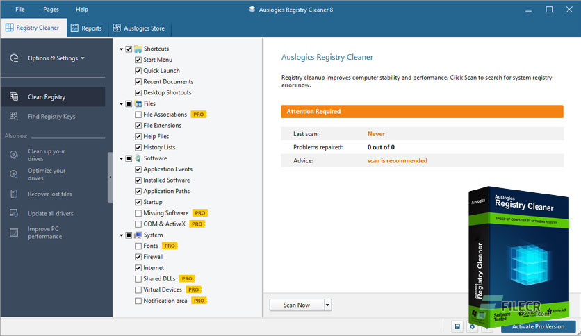 for windows download Auslogics Registry Cleaner Pro 10.0.0.3