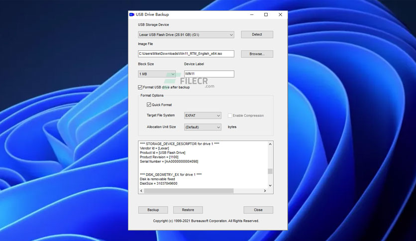 Bureausoft USB Drive Backup Pro 3.0