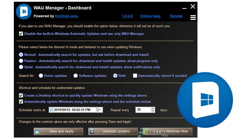 instal the last version for windows WAU Manager (Windows Automatic Updates) 3.5.1.0