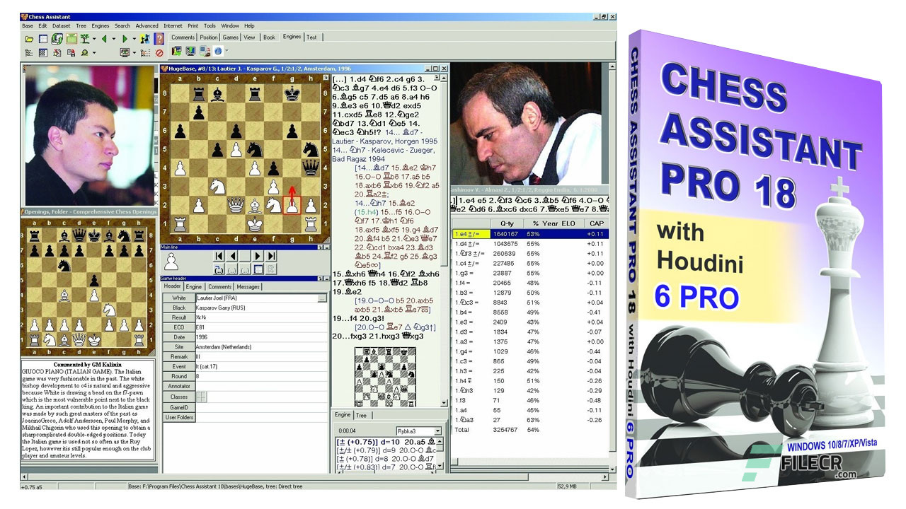 Free Creatica Chess Game Analyzer for MS Windows by Arkadi Poliakevitch