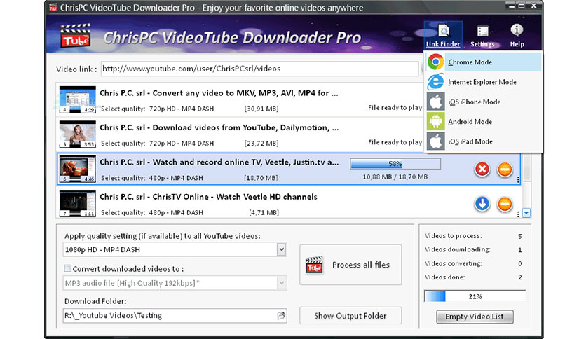 ChrisPC VideoTube Downloader Pro 14.23.1025 download the new for ios