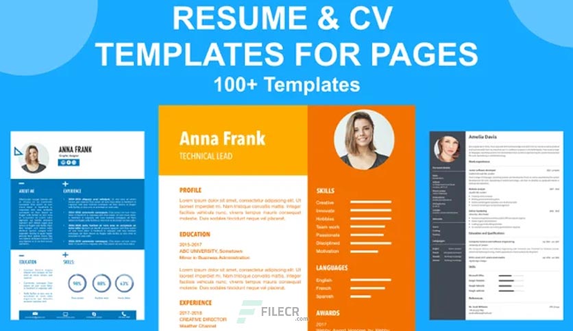 CV Resume Templates for Pages 1.2