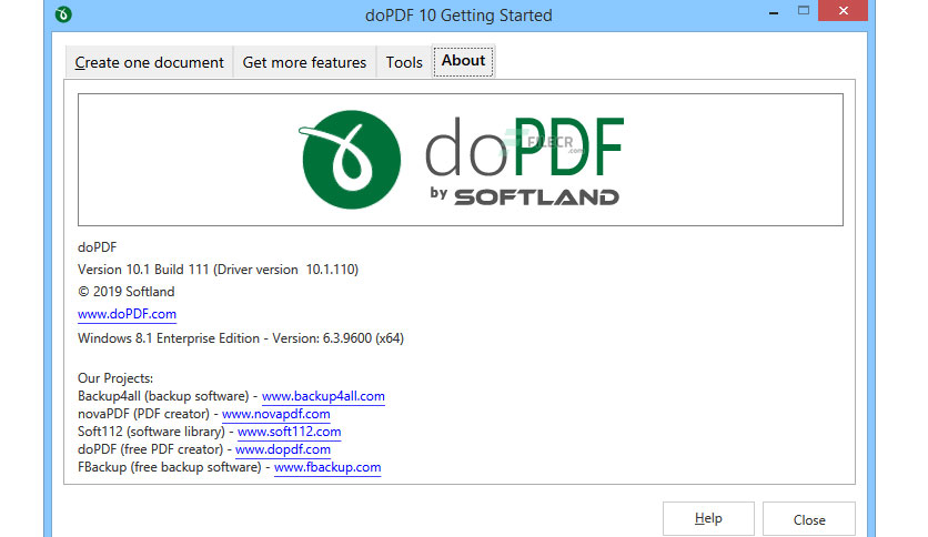 download the new doPDF 11.9.423