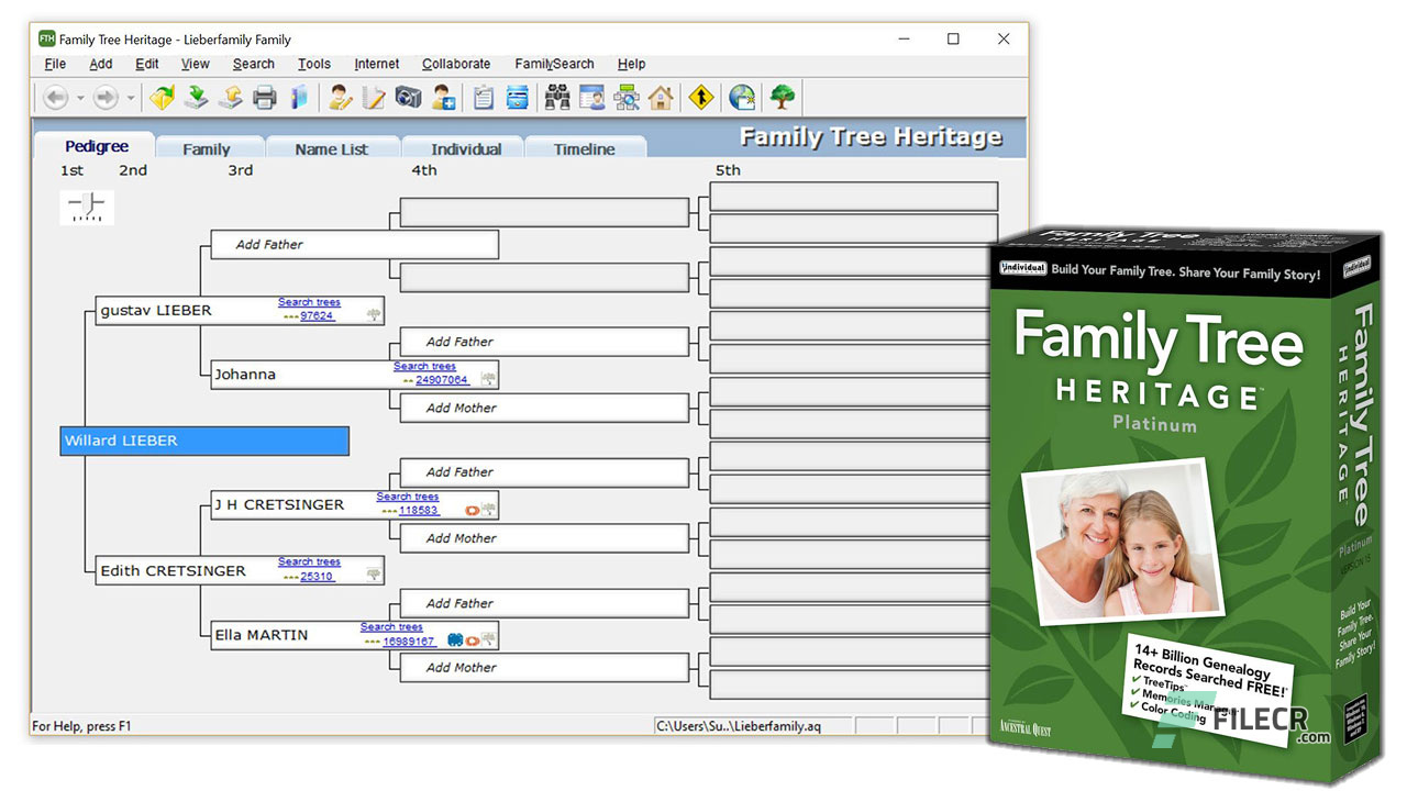 for mac download Family Tree Heritage Gold 16.0.12