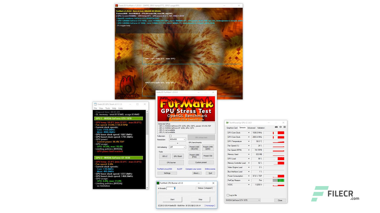 free downloads Geeks3D FurMark 1.37