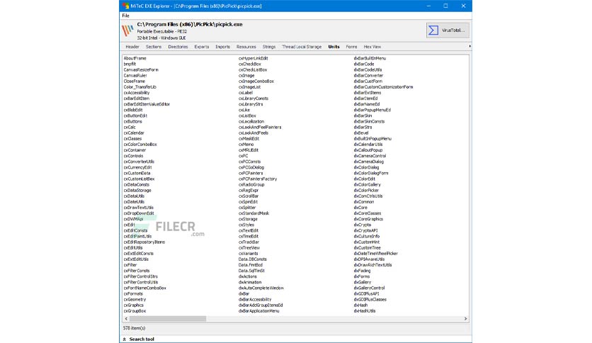 download the last version for ipod MiTeC EXE Explorer 3.6.4