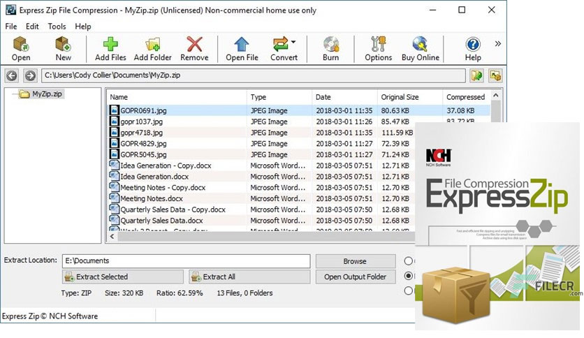 NCH Express Zip Plus 10.23 for mac instal