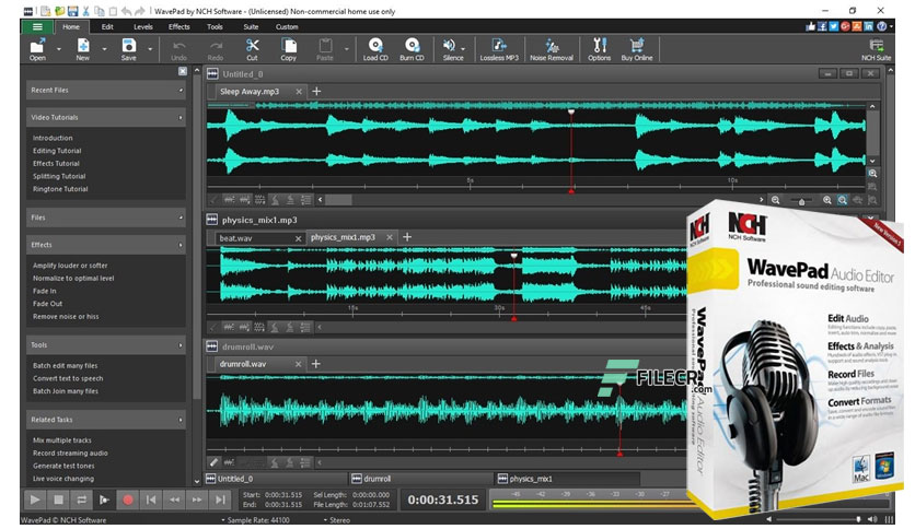 NCH WavePad Audio Editor 17.80 for windows instal