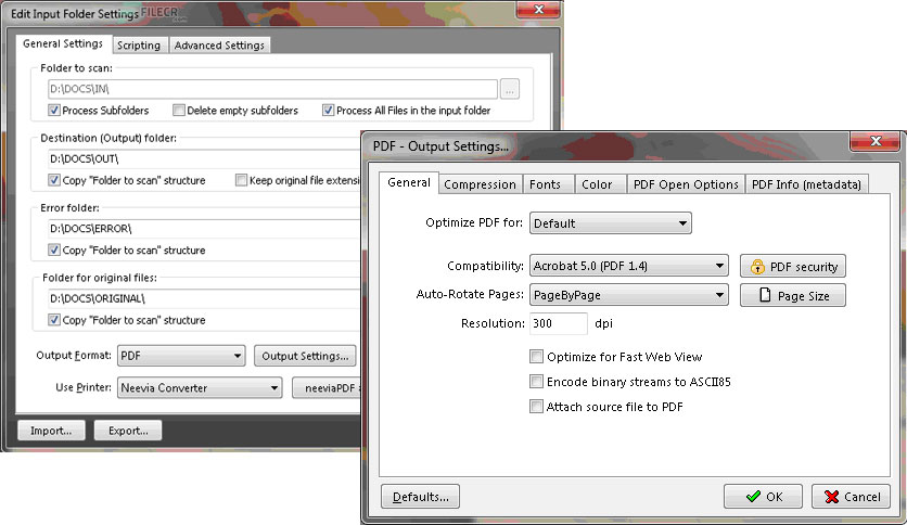 Neevia Document Converter Pro 7.5.0.216 for windows download free