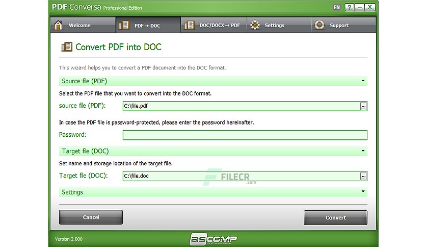 PDF Conversa Pro 3.003 for windows download free