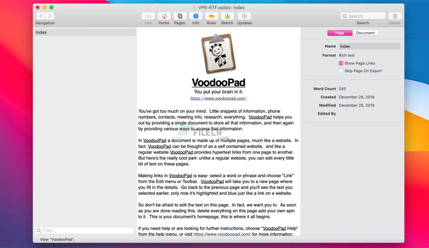 VoodooPad 5.4.0