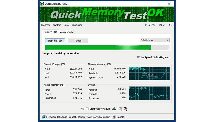 instal the new QuickMemoryTestOK 4.68