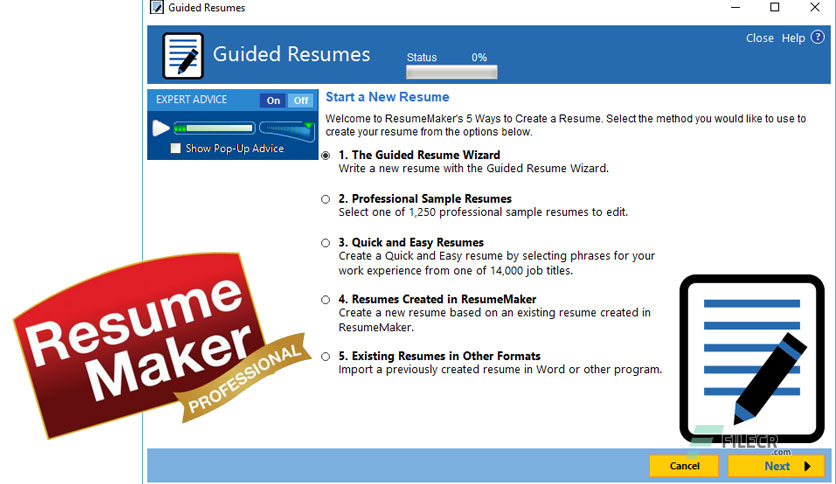 ResumeMaker Professional Deluxe 20.2.1.5036 free downloads