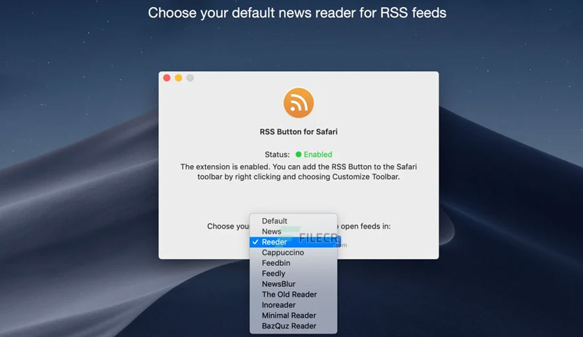 RSS Button for Safari 1.7.3