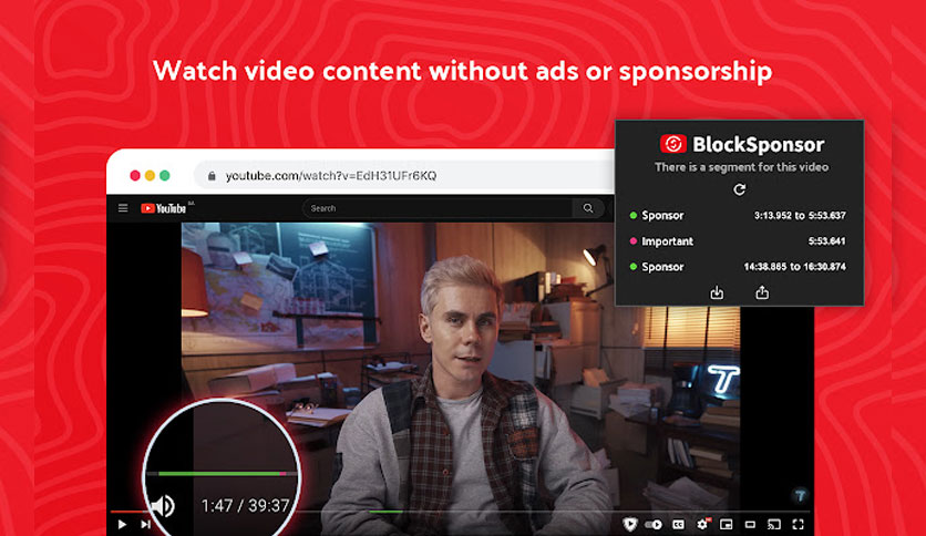 SponsorBlock for YouTube free instals