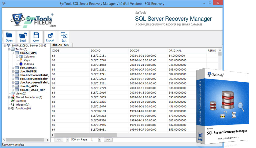SysTools SQL Server Recovery Manager Crack