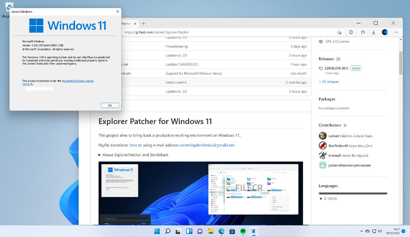 download the new version for windows ExplorerPatcher 22621.1992.56.1