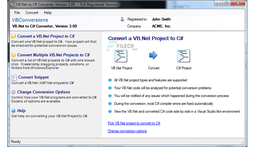 VB.Net to C Sharp Converter 5.08