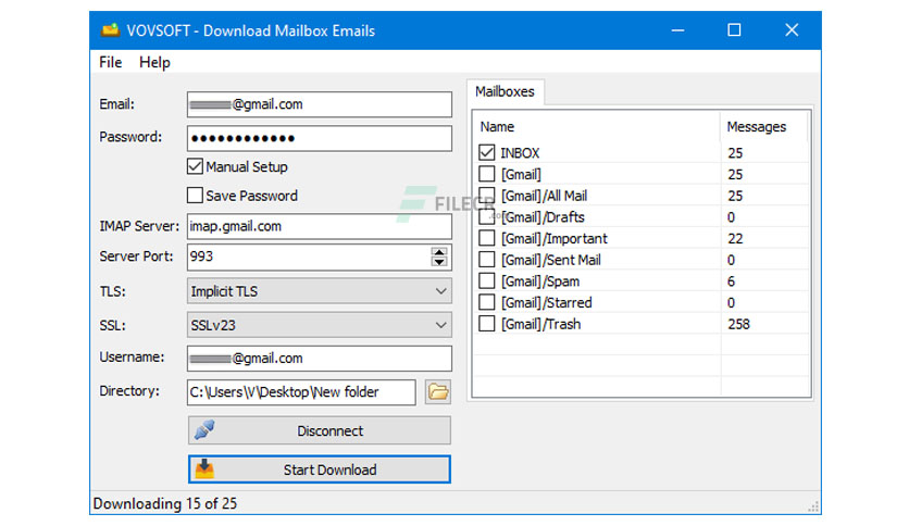 VovSoft Download Mailbox Emails 1.6