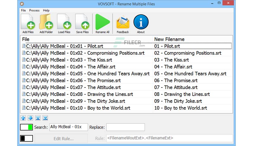 VovSoft Rename Multiple Files 2.2.0