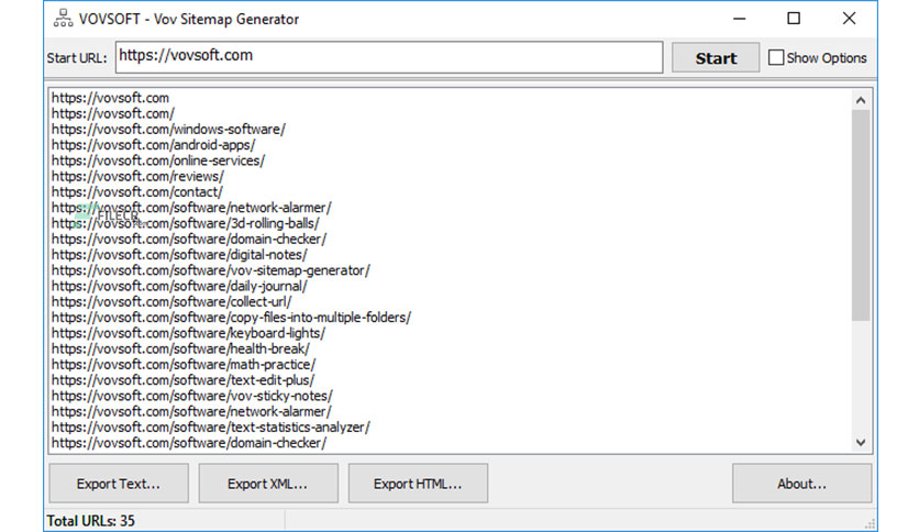VovSoft Sitemap Generator 4.1.0