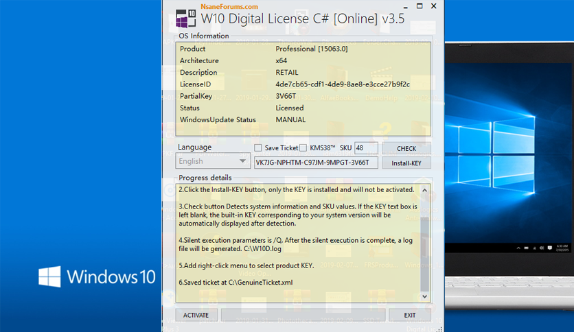 Windows 10 Digital License C# 3.7 Free Download - FileCR