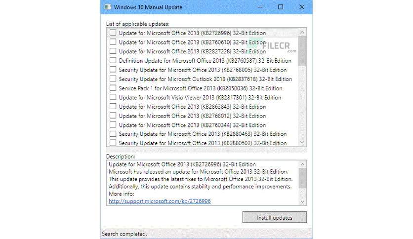 Windows 10 Manual Update 1.03