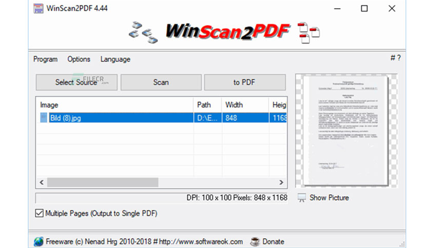 WinScan2PDF 8.68 for apple instal free