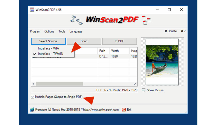 WinScan2PDF 8.66 for windows download