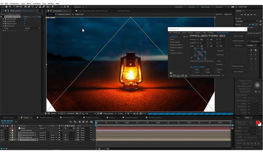 projection 3d after effects free download